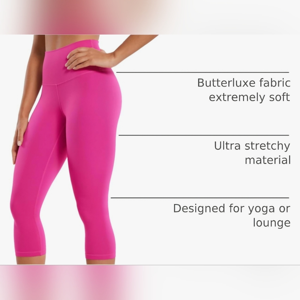 ❤️SPECIAL❤️NWT.CRZ YOGA Butterluxe Capris Leggings In Hibiscus Purple - Picture 7 of 11